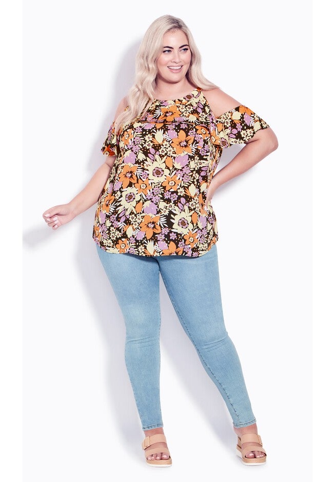 Emmy Frill Top, BLACK JUNGLE SPLASH, alternate image number 5