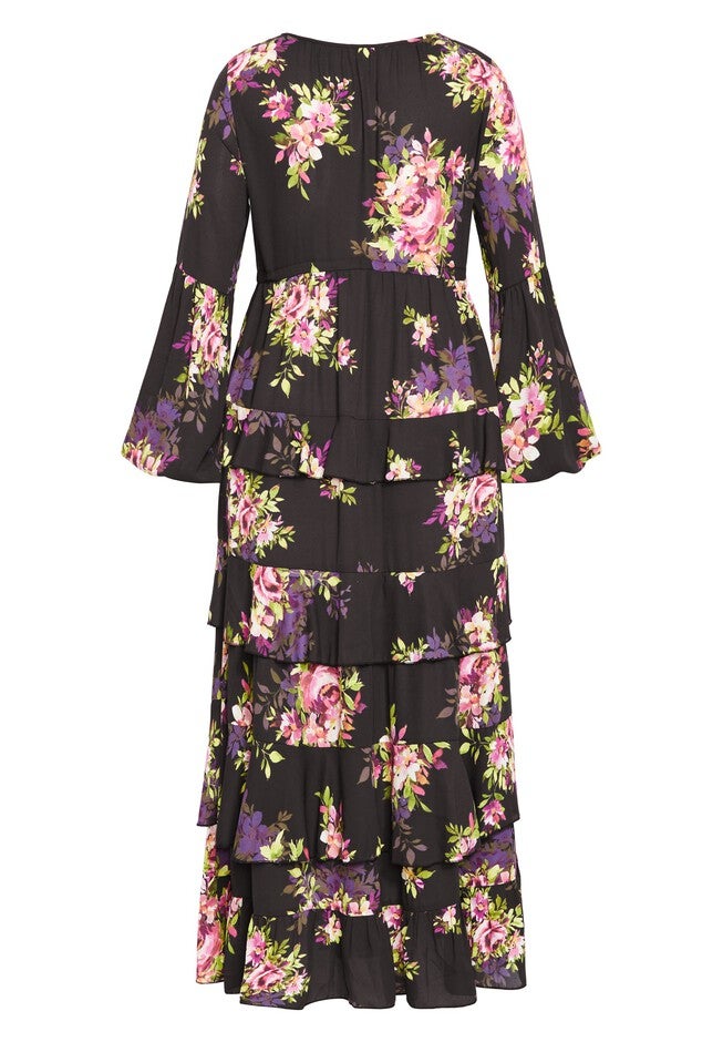 Violet Print Maxi Dress, VIOLET BLOOM, alternate image number null