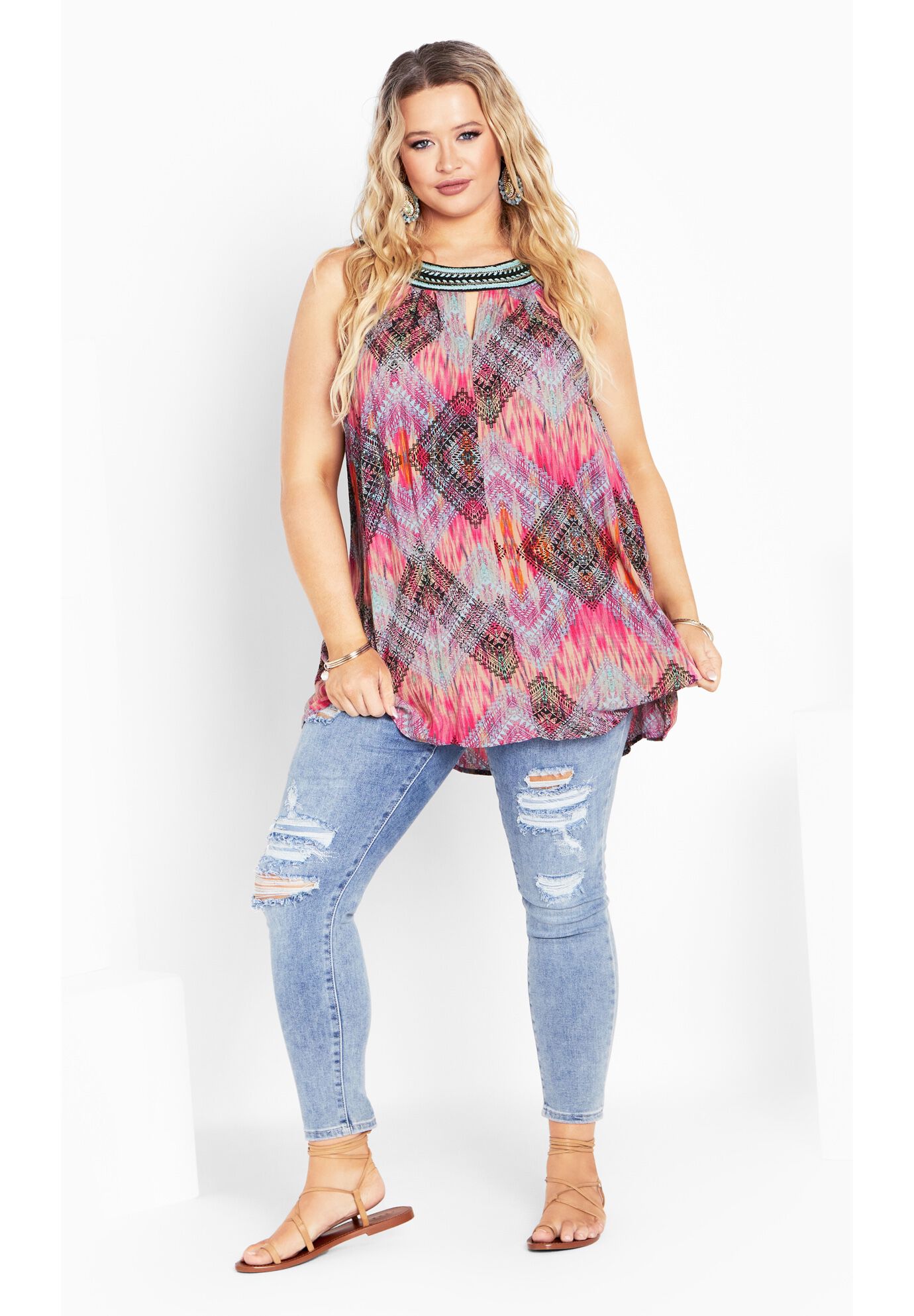 Mara Beaded Tunic, AZTEC SUNRISE, alternate image number 4