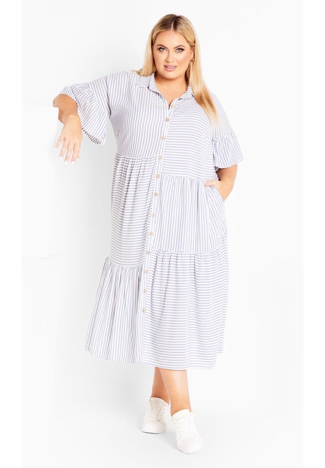 Kaitlyn Stripe Dress, BLUE STRIPE, hi-res image number null