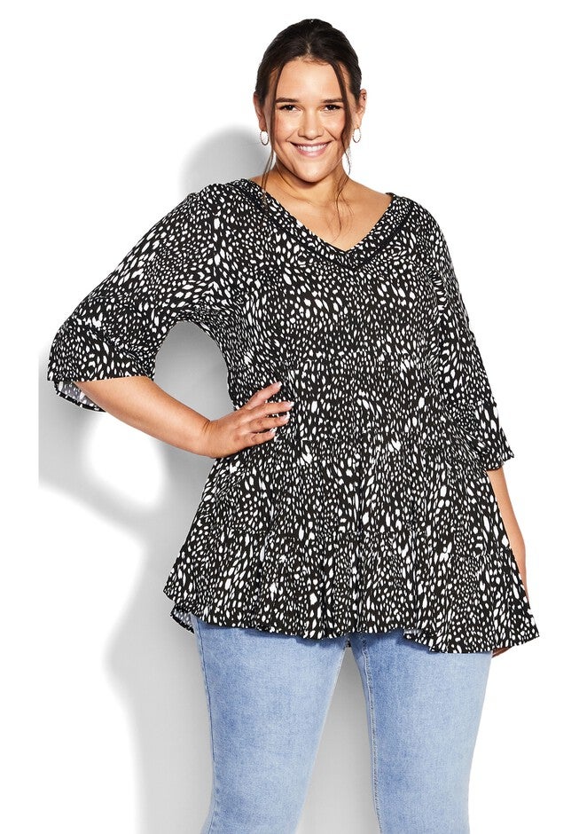 Lizzie Tiered Tunic, ANIMAL, hi-res image number 0