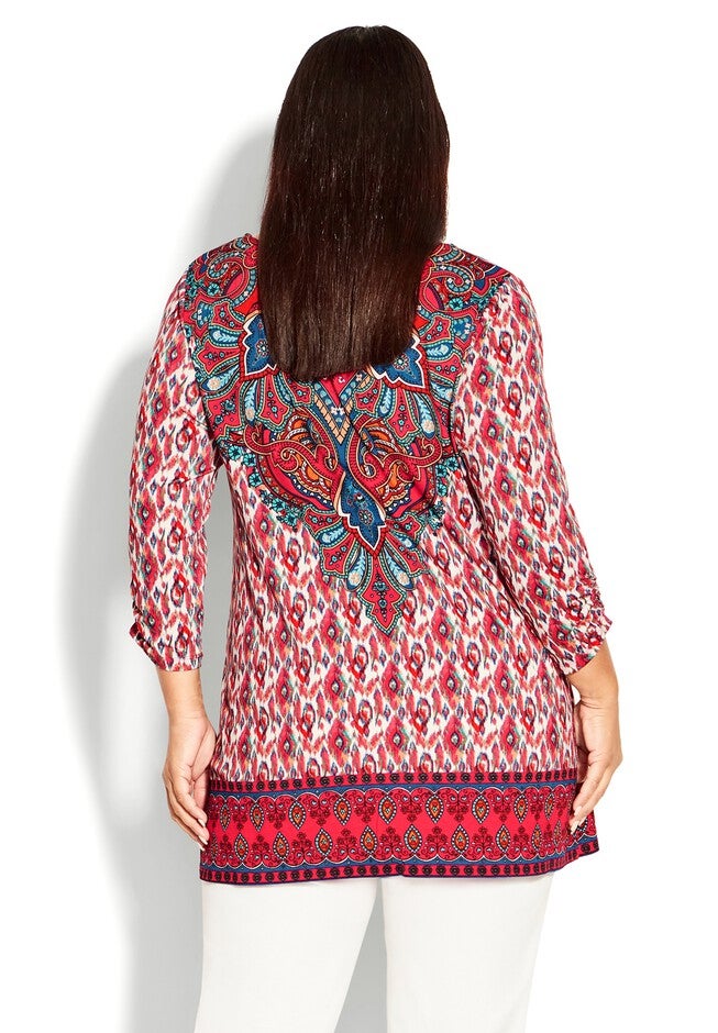 Treasure Placement Tunic, IVORY MULTI, on-hover image number 1