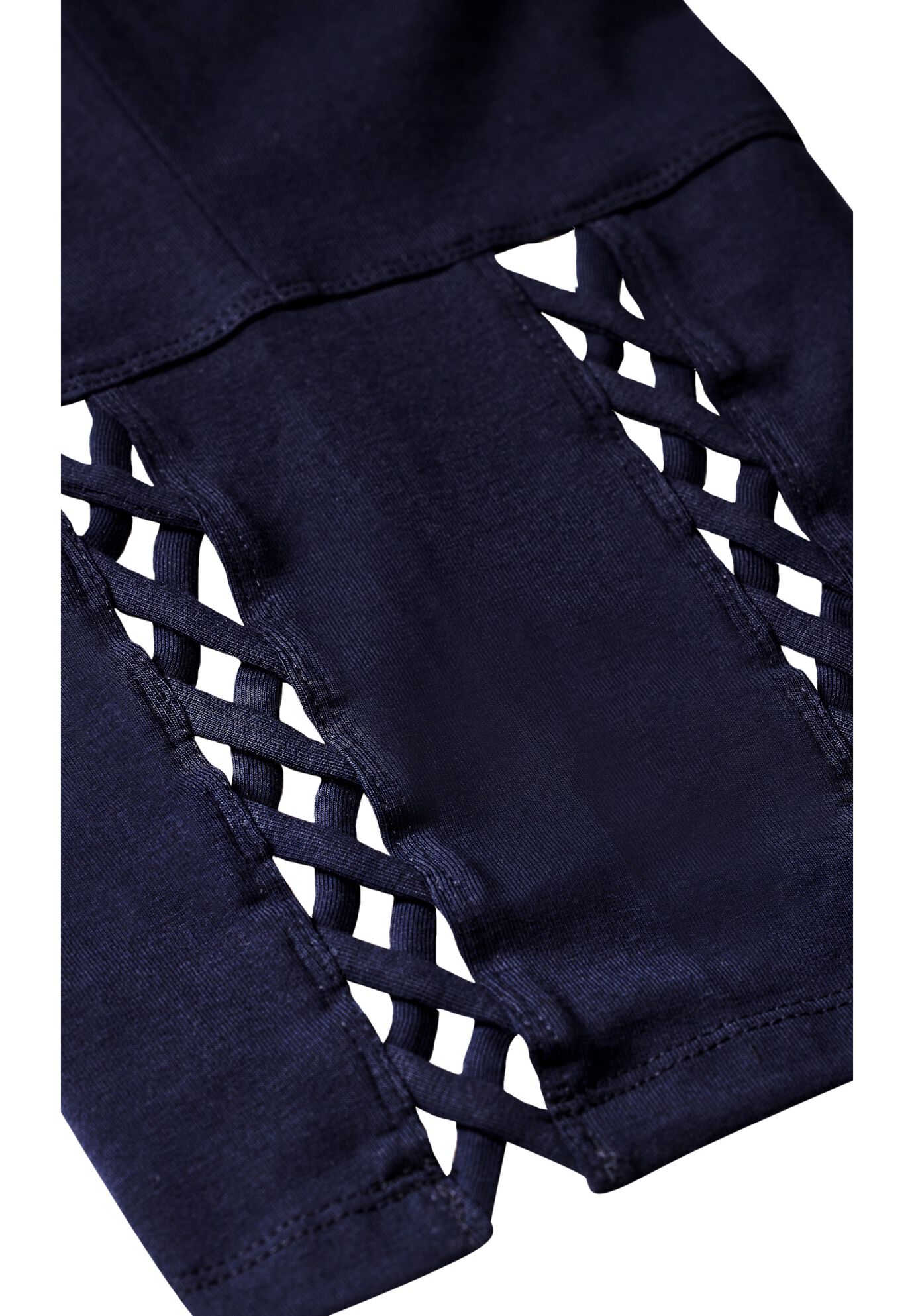 Cross Hem Legging, NAVY, alternate image number 6