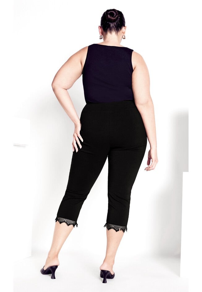 Super Stretch Lace Capri, BLACK, on-hover image number null
