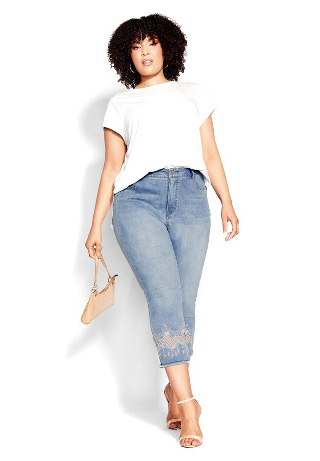 Nava Detail Crop Jean, LIGHT WASH, hi-res image number 0