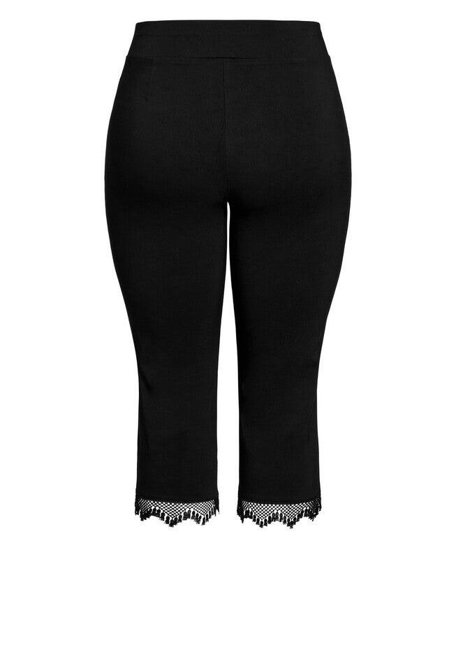 Super Stretch Lace Capri, BLACK, alternate image number null