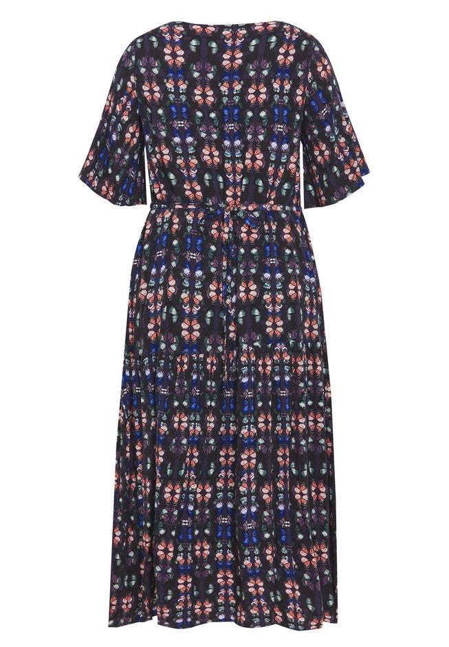 Val Print Dress, BUTTERFLY PAIR, alternate image number null