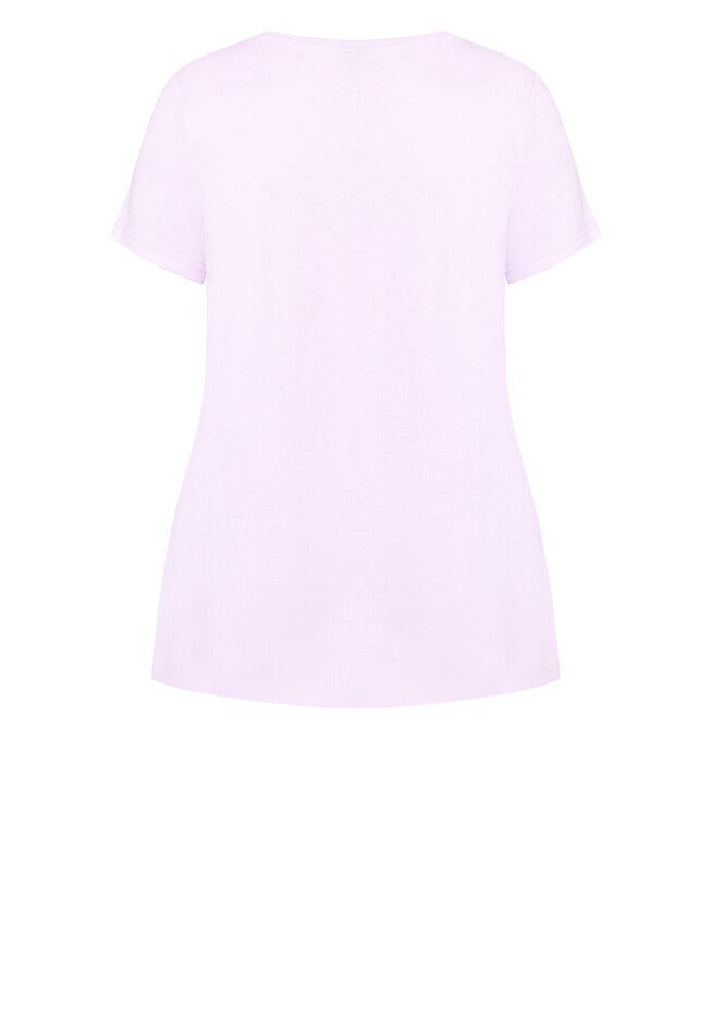 Cotton Gather V Top, LILAC, alternate image number null