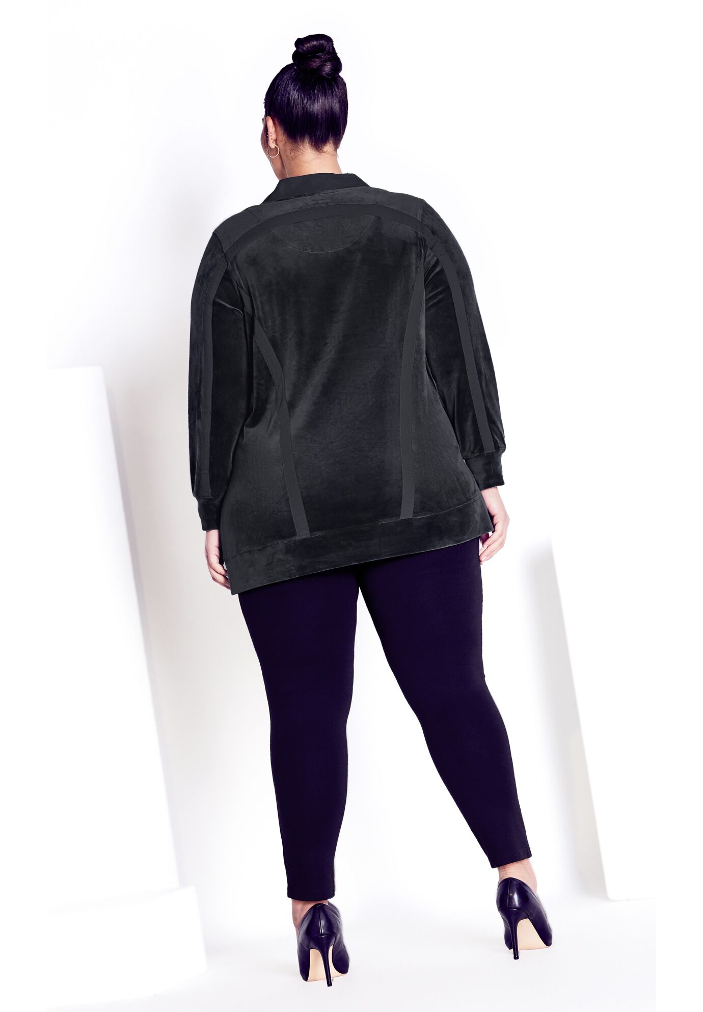 Velour Panel Top, SLATE, alternate image number 2