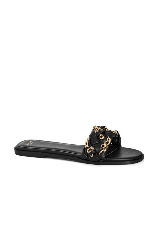 Chain Kitty Sandal, BLACK, hi-res image number 0