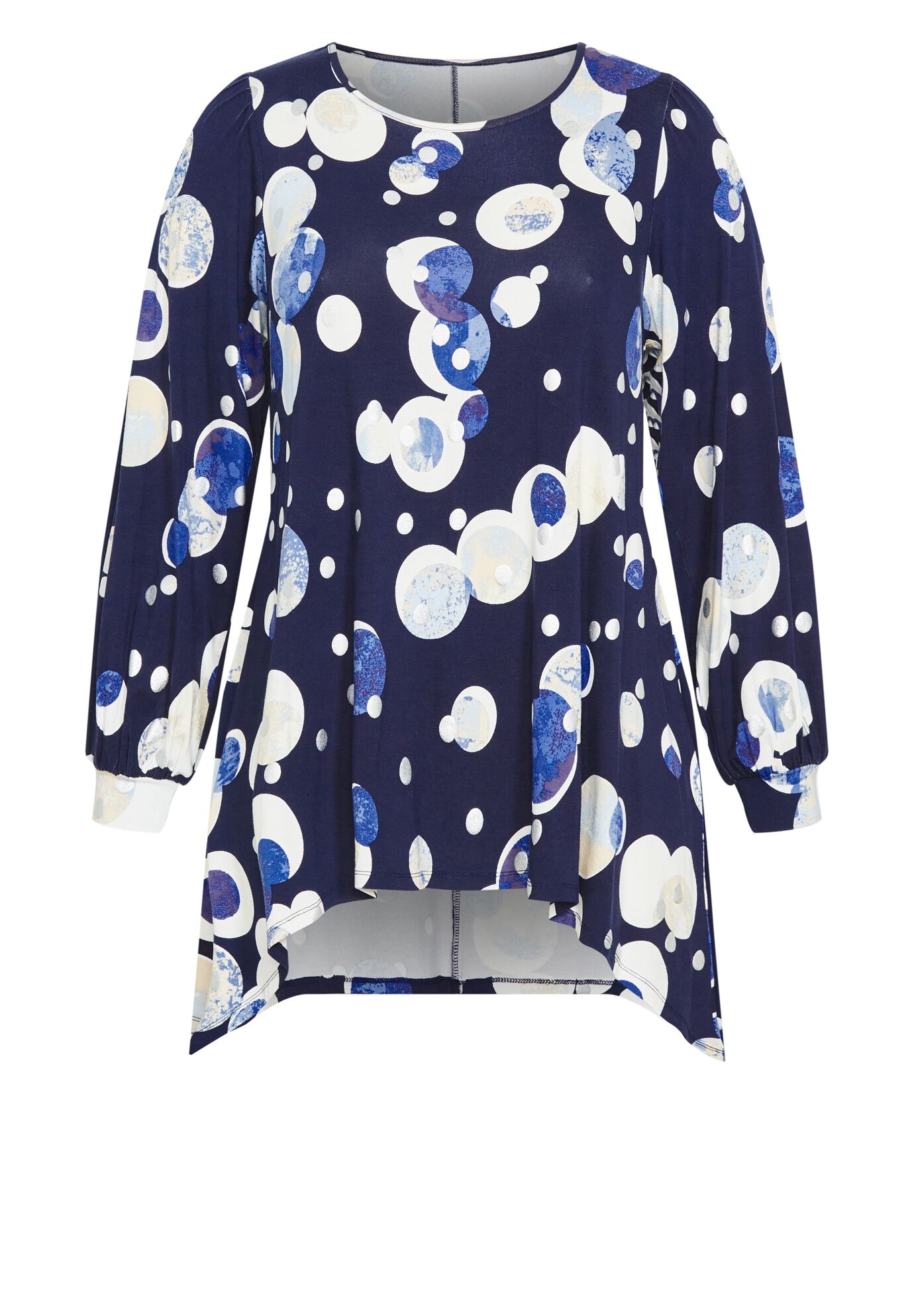 Noelle Foil Tunic, RIVIERA TIE DYE, alternate image number 2