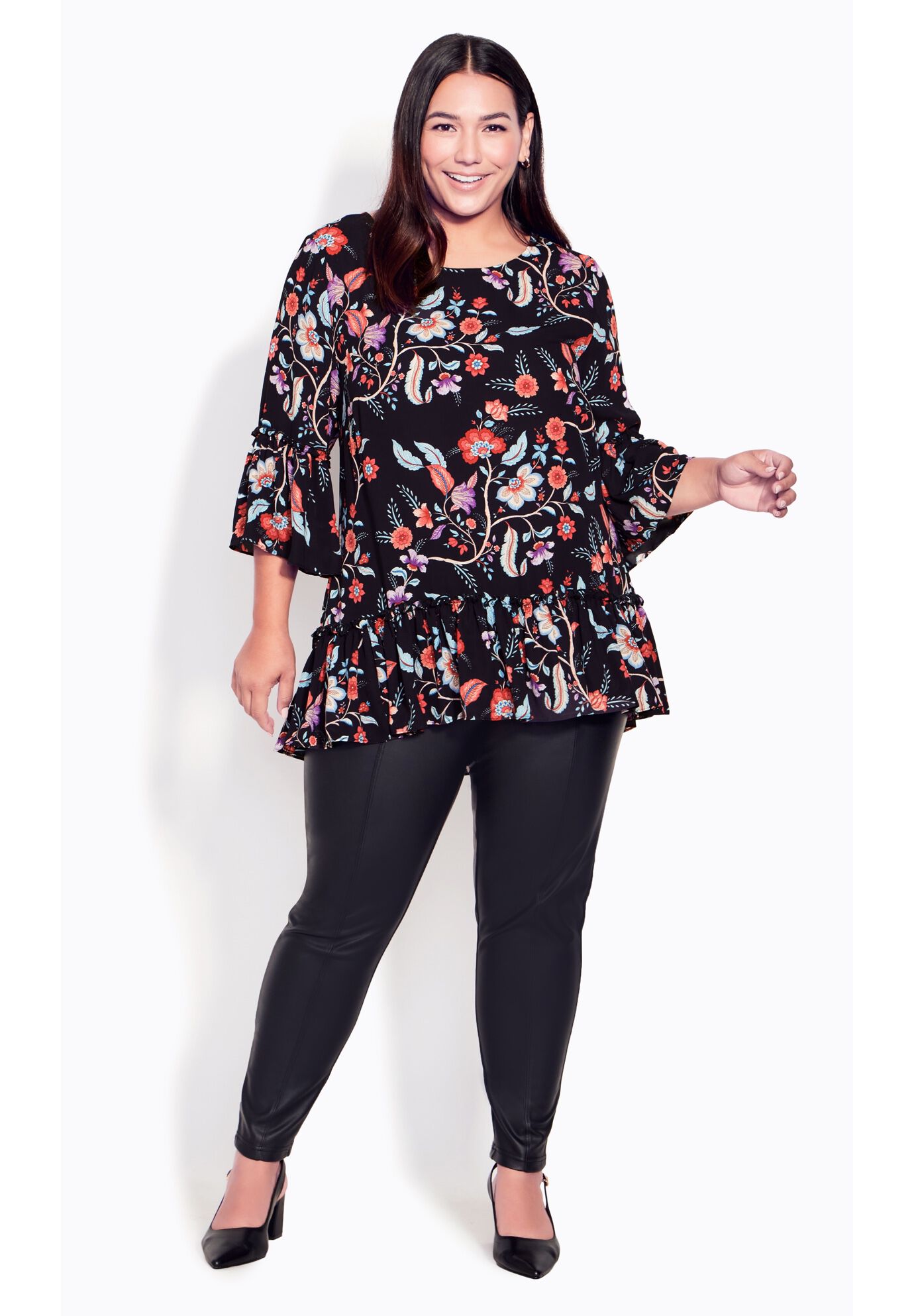 Estella Print Top, ENCHANTED FLORAL, on-hover image number 1