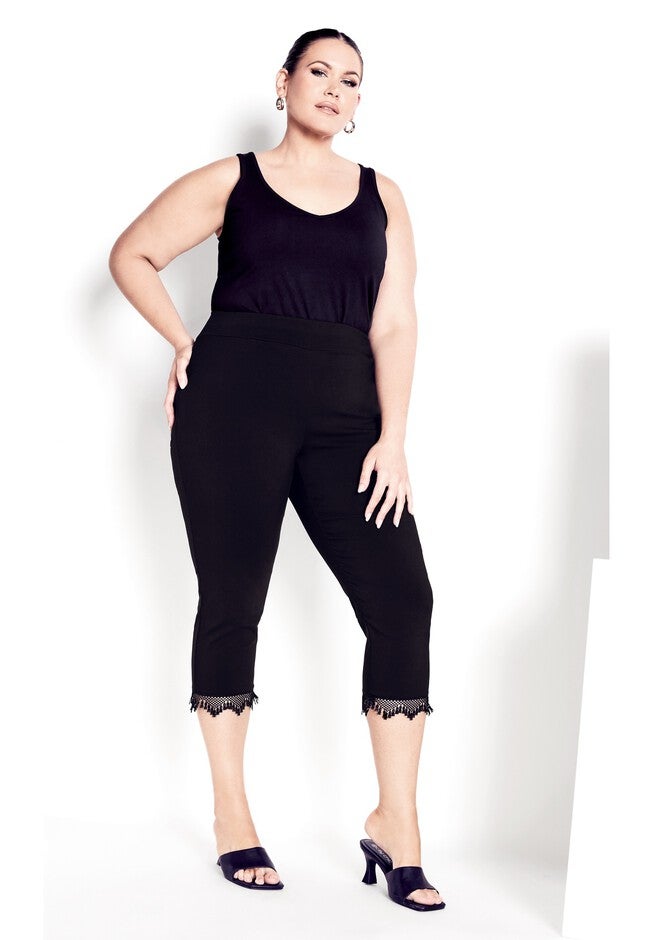 Super Stretch Lace Capri, BLACK, hi-res image number null