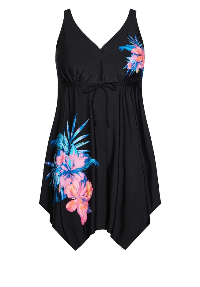 Sharkbite Print Swim Dress, BELIZE, alternate image number null