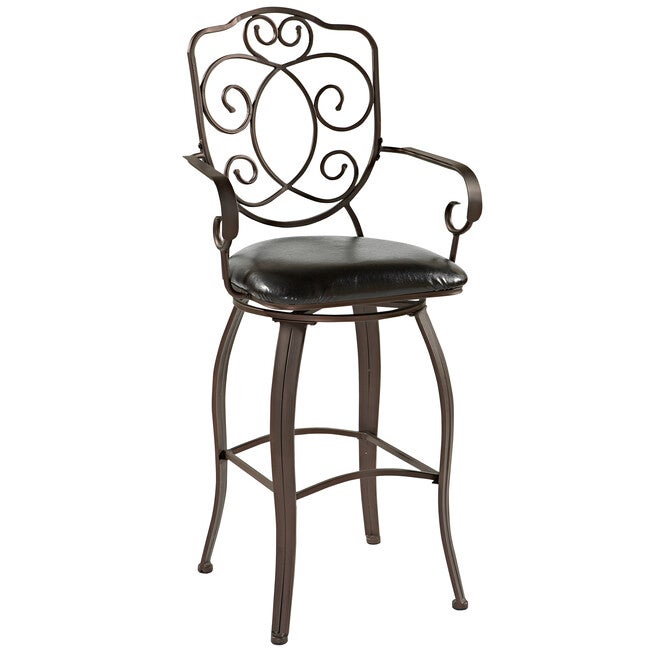Crested Back Counter Stool, 24 inchesH, POWDER, hi-res image number null