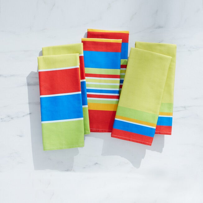 BH Exclusive Set of 6 Santa Fe Kitchen Towel Set, MULTI, hi-res image number 0