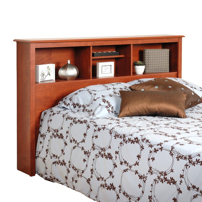 Monterey Cherry Double / Queen Bookcase Headboard, CHERRY, hi-res image number null
