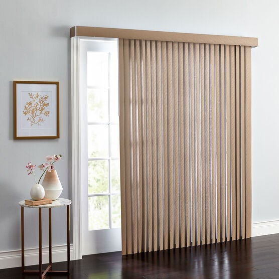 Embossed Vertical Privacy Slat Blinds, , hi-res image number null