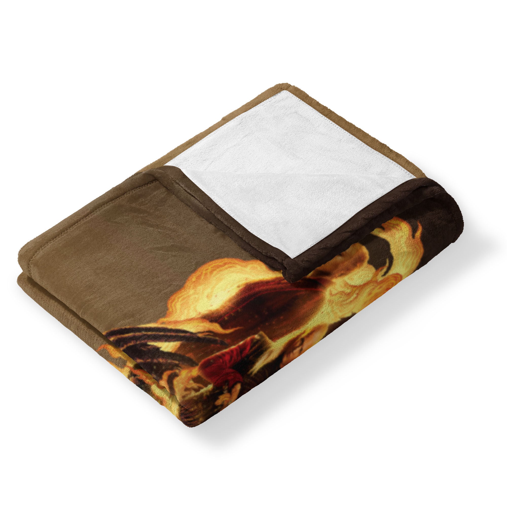 Warner Bros. House of the Dragon Fire and Blood Reigns Silk Touch Throw Blanket 40x50 Inches, YELLOW, alternate image number 3