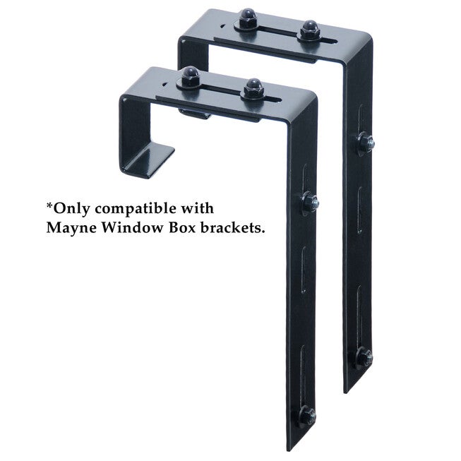 Adjustable Deck Rail Bracket 2-Pack, BLACK, hi-res image number null