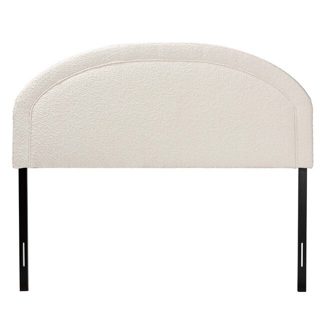 Fiana Modern Cream Boucle Fabric Queen Size Headboard, , on-hover image number null