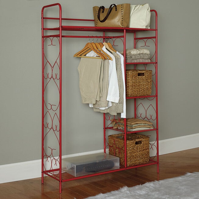 5-Tier Metal Closet with Hanging Rod, , alternate image number 7