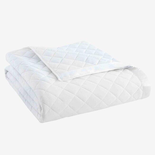 Micro Flannel® Quilted Blanket, WHITE, hi-res image number 0