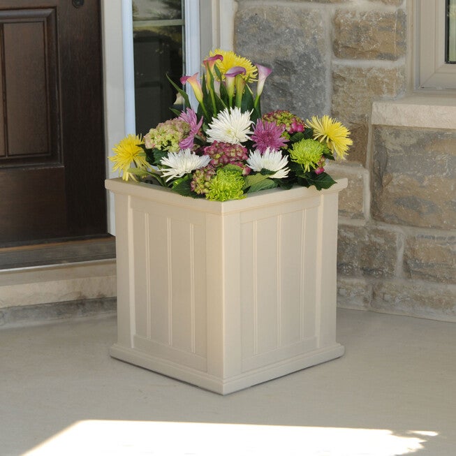 16 inchesSq. Cape Cod Patio Planter, CLAY, hi-res image number null