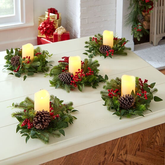 Bellmead Holiday Candle Ring, Set of 5, MULTI, hi-res image number null