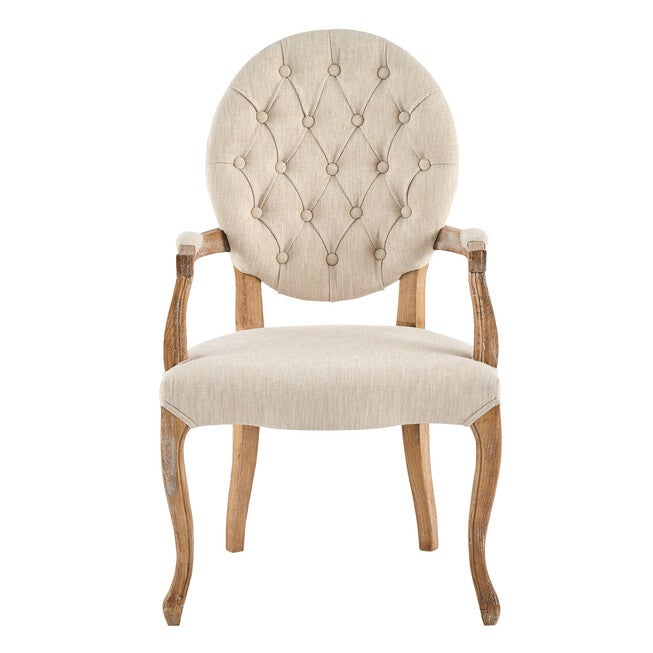 Upholstered Tufted Arm Chair, , alternate image number null
