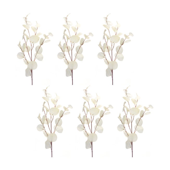 Silver Dollar Eucalyptus Leaf Spray (Set Of 6), , alternate image number null