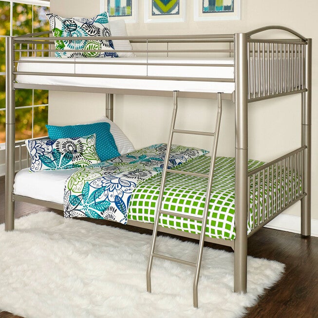 Merton Heavy Metal Bunk Bed, PEWTER, hi-res image number 0