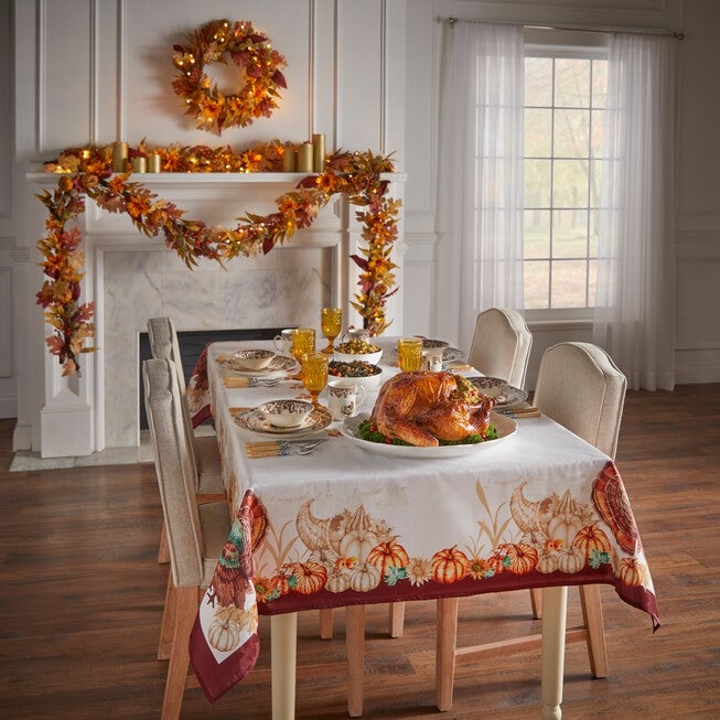 Pre-Lit Harvest Daisy Wreath, , alternate image number null
