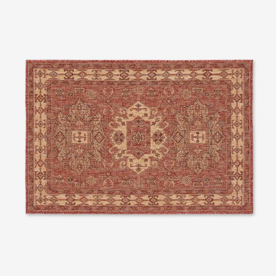 Carmel Indoor/Outdoor Kilim Rug 3'3" x 4'11", RED, hi-res image number null