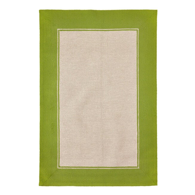 Basic Border Indoor/Outdoor Rug, GREEN, hi-res image number null