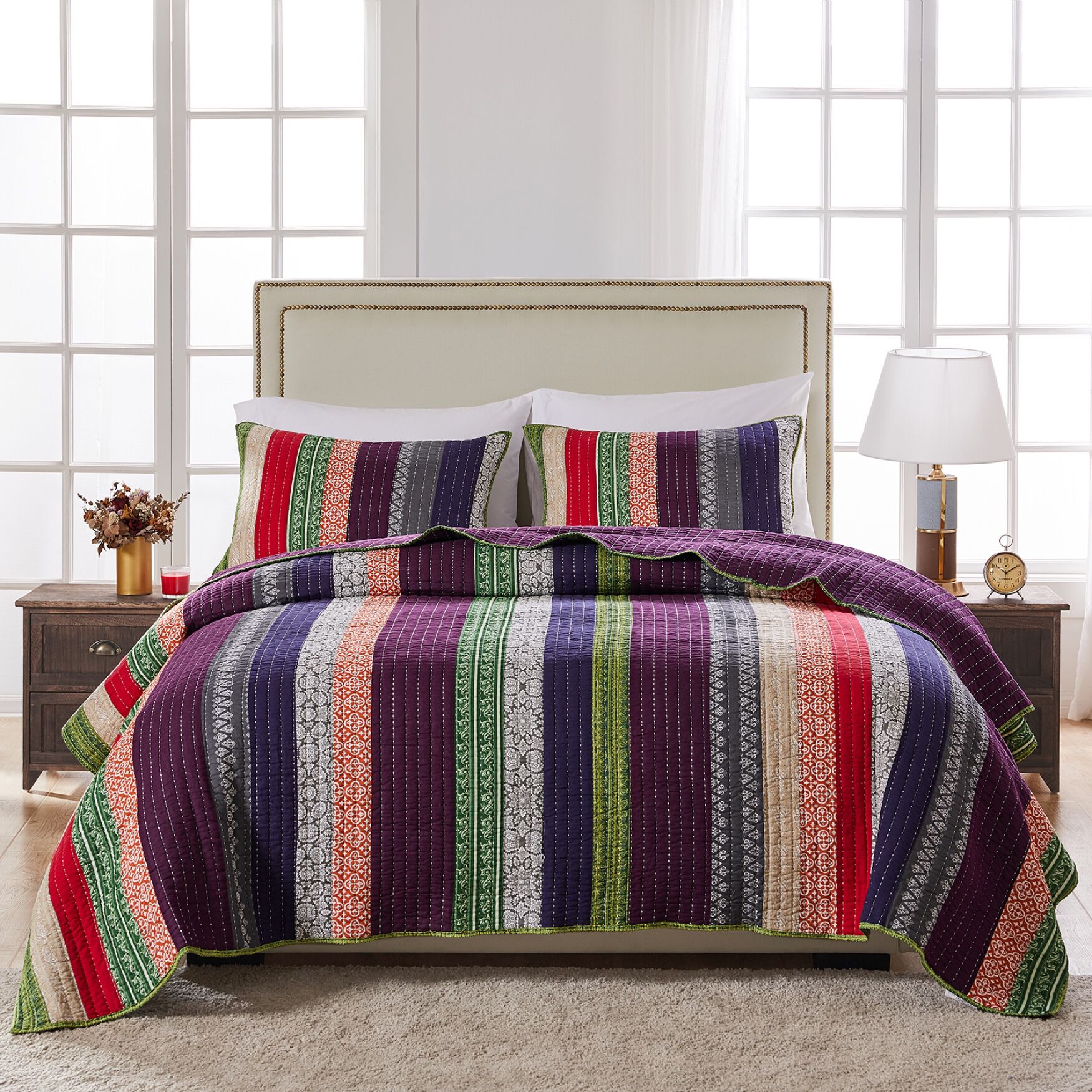 Marley Quilt Set , CARNIVAL, hi-res image number 0