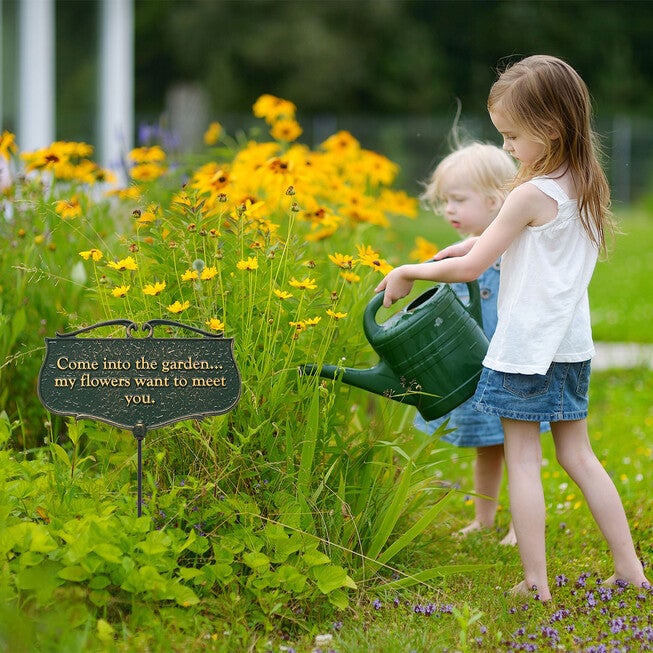 Come Into The Garden My Flowers Want To Meet You - Garden Sign, , alternate image number null