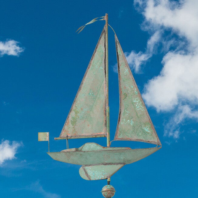 Copper Sailboat Weathervane, , alternate image number null