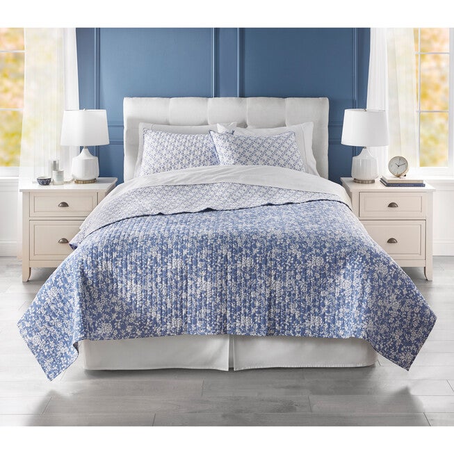 Martha Stewart 3-Piece Pamela Reversible Quilt Set, , on-hover image number null