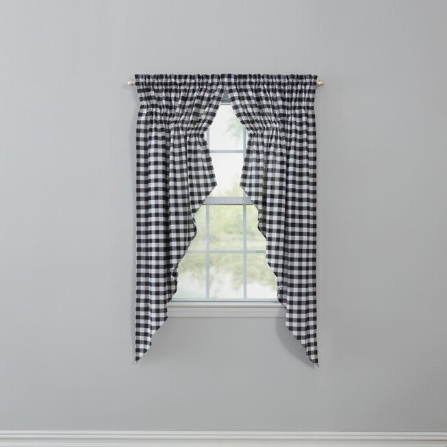 Buffalo Check Swag Pair, BLACK WHITE, hi-res image number 0