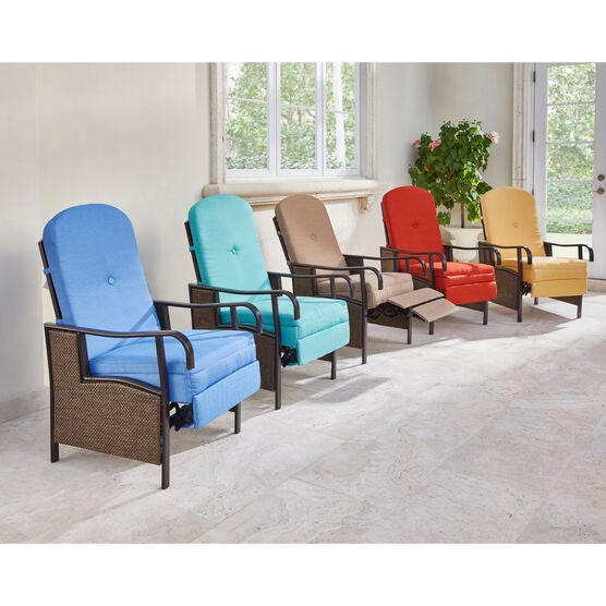 Extra Wide Outdoor Recliner With Cushion Plus Size Patio