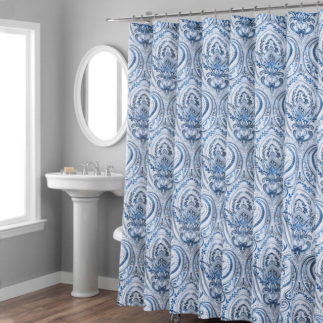 Nicole Miller Melina Shower Curtain, BLUE, hi-res image number null