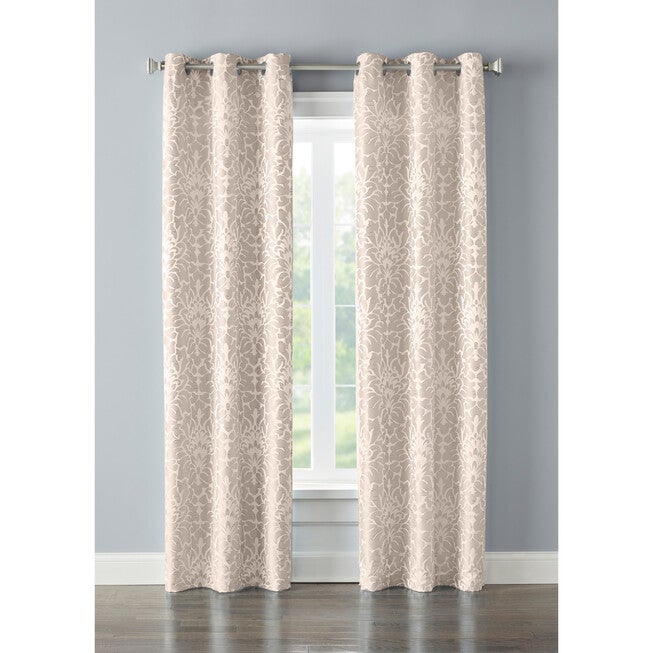 Jasmine Jacquard Grommet Panel Set — 2 Pack, TAUPE, hi-res image number 0