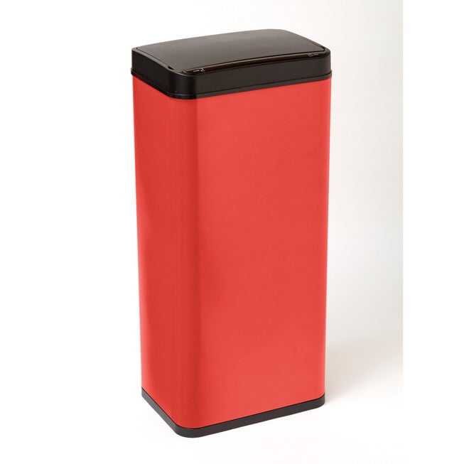 50-Lt. Tall Motion Sensor Trash Can, RED, hi-res image number null