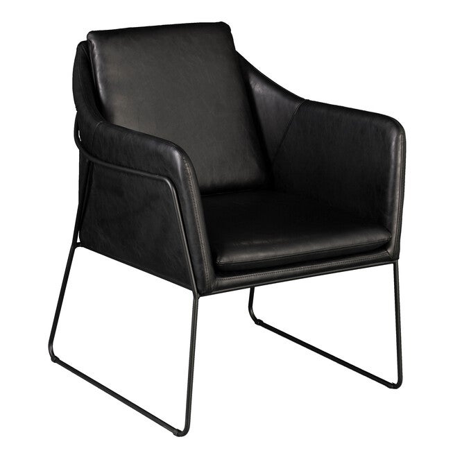 Kester Black Faux Leather Accent Chair, , on-hover image number null