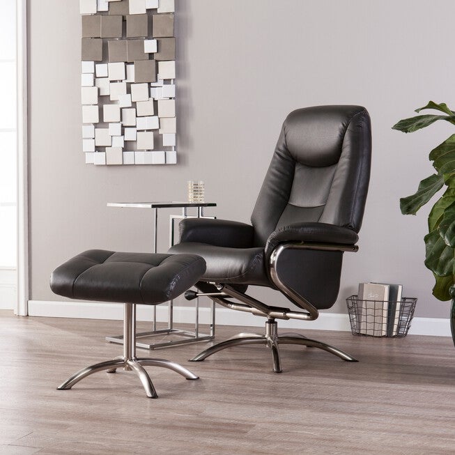 Anders Reclining Chair and Ottoman, CHARCOAL, hi-res image number 0