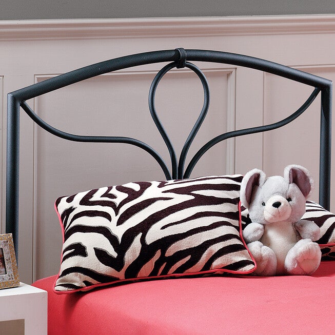 Twin Headboard with Headboard Frame, 63½"Lx38?Wx46 inchesH, BLACK, hi-res image number null