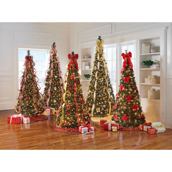Fully Decorated Pre-Lit 6-Ft. Pop-Up Christmas Tree | Fullbeauty Outlet