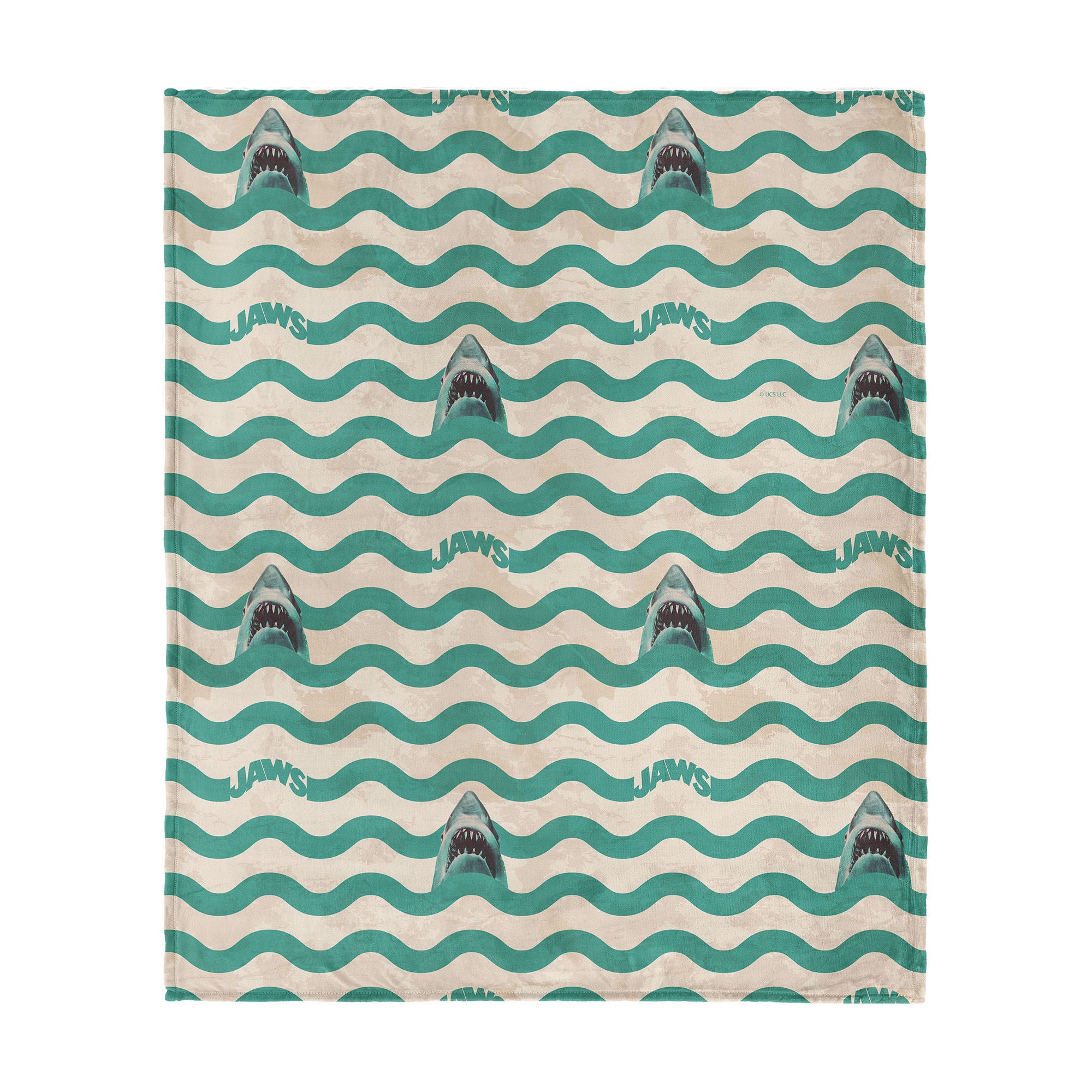 Jaws Psychedelic Sea Silk Touch Throw Blanket 60x80 inches, WHITE, hi-res image number 0