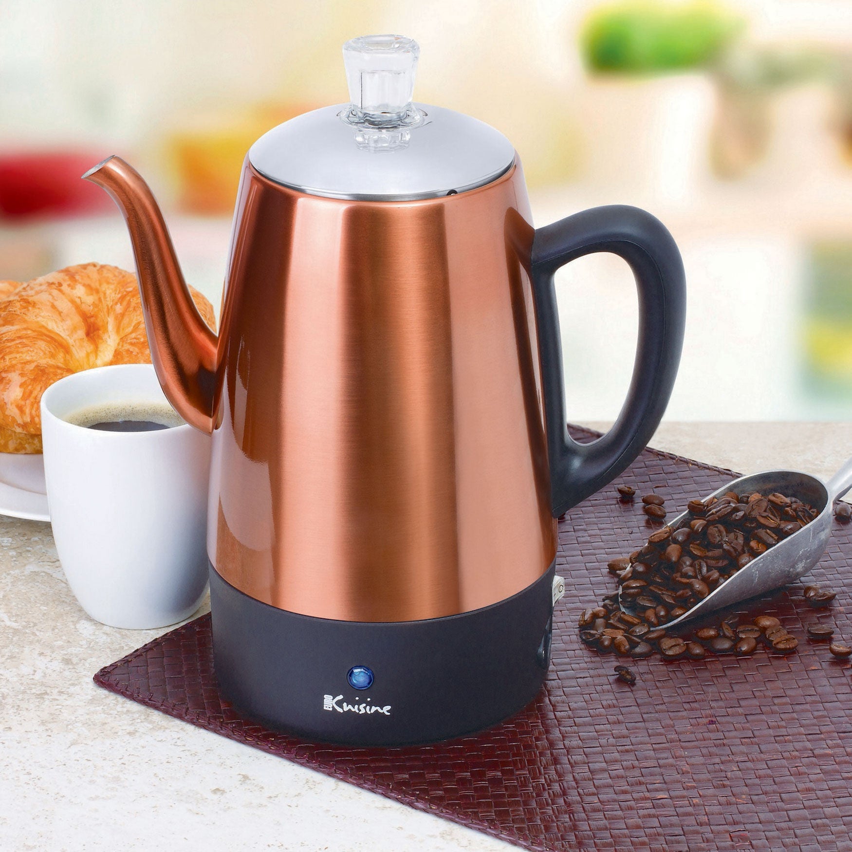 Euro Cuisine 8-Cup Percolator, COPPER, hi-res image number 0